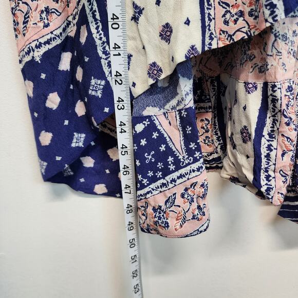 Anthro Maeve Patchwork Maxi Dress Size M Summertide Blue Boho Festival Hippie - Picture 12 of 14